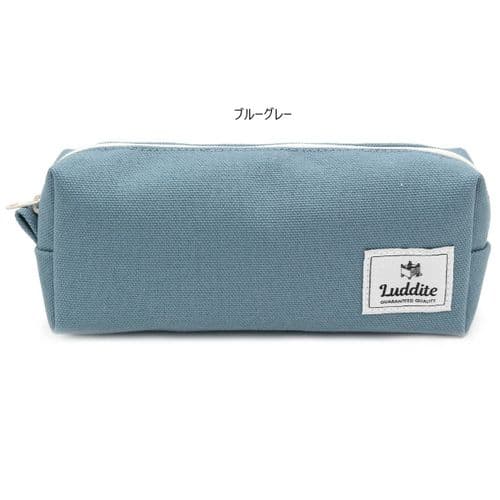 Luddite - Canvas Pencil Case - Box - Blue Grey