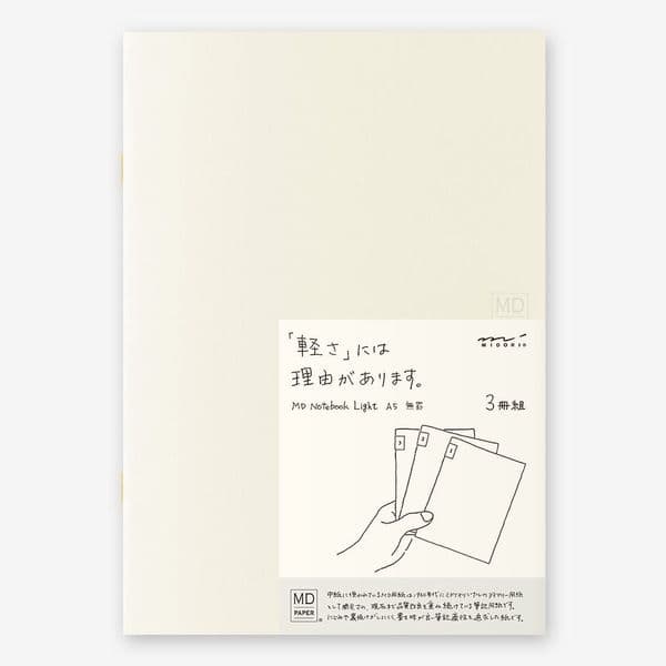 MD - Notebook Light 3 pack - A5 Blank