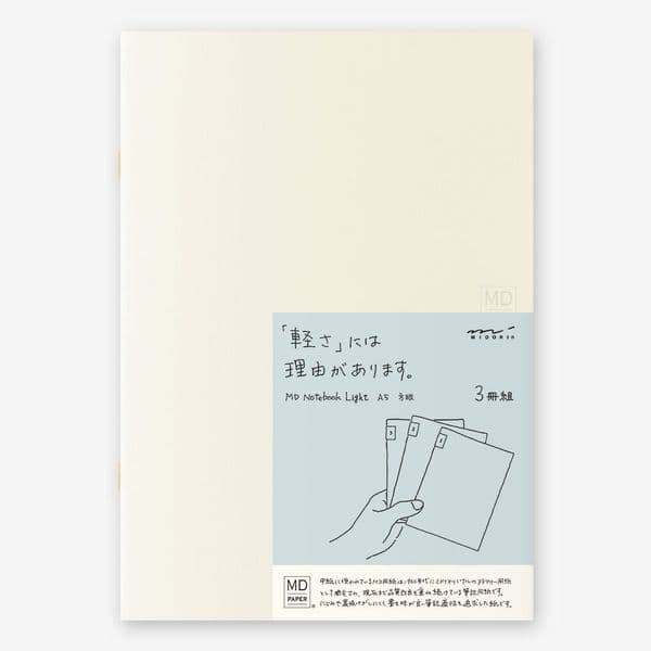 MD - Notebook Light 3 pack - A5 Grid