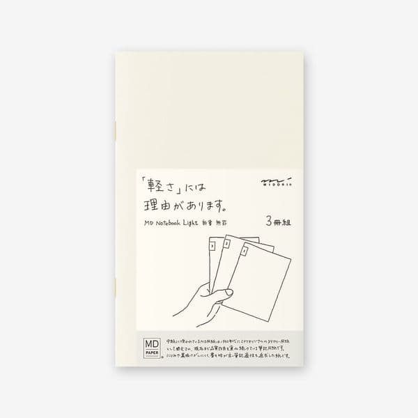 MD - Notebook Light 3 pack - B6 Slim - Blank