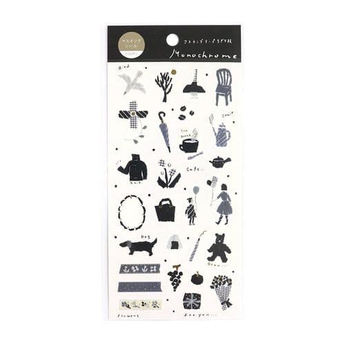 Miki Tamura - Planner Stickers - Monochrome