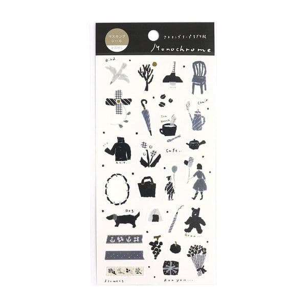 Miki Tamura - Planner Stickers - Monochrome