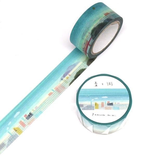 Miki Tamura - Washi Tape - Blue & Town
