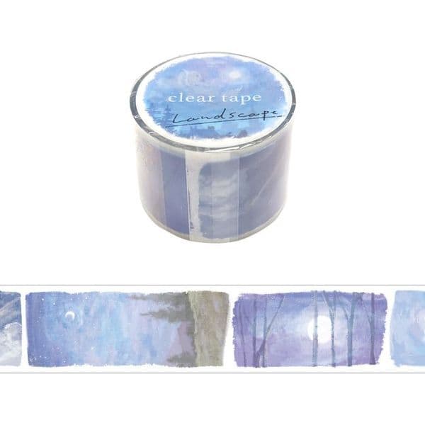 Mind Wave - Clear Tape - Water Colour - Landscape Moonlight