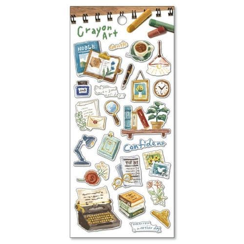 Mind Wave - Sticker Sheet - Crayon Art - Stationery
