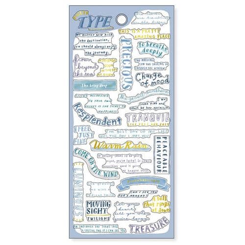 Mind Wave -Sticker Sheet - Multi Type - Blue