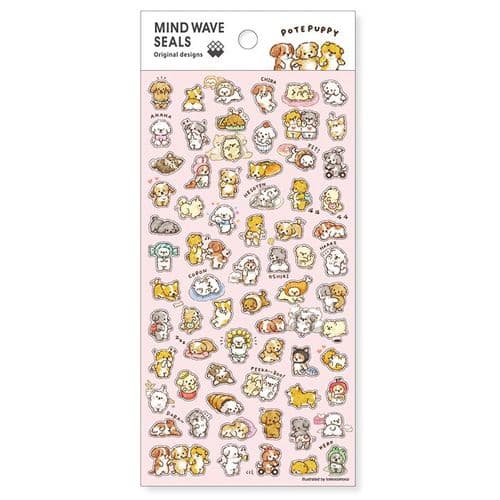 Mind Wave -Sticker Sheet - Seal Collection - Pote Puppy
