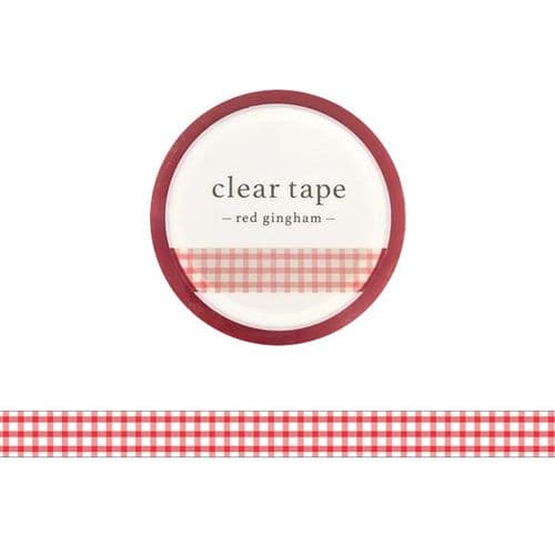 Mindwave - Clear Tape (7mm) - Red Gingham