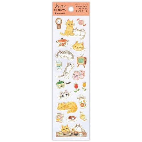 NB.Co - Sticker Sheet - Nekorobi Chibi and Miko
