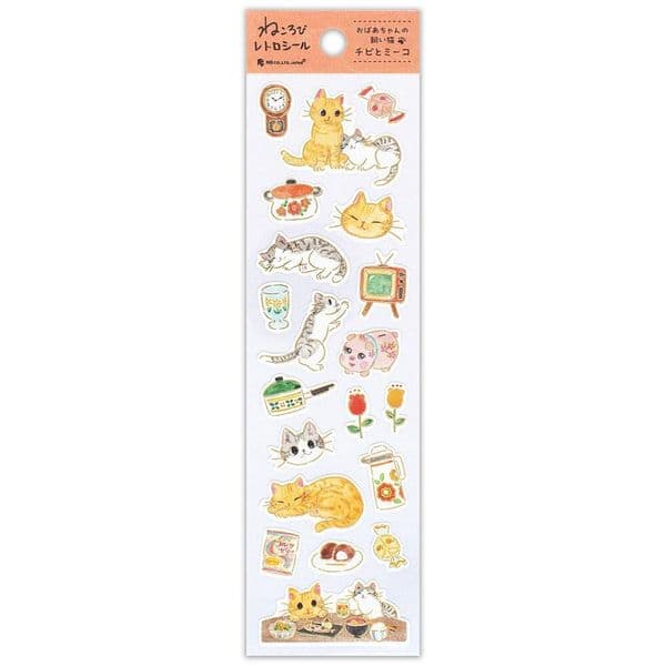 NB.Co - Sticker Sheet - Nekorobi Chibi and Miko