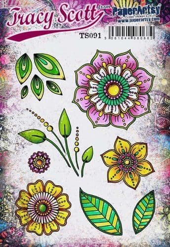 PaperArtsy - Rubber Stamps - E³ Tracy Scott 091 (A5 set, trimmed, on EZ)
