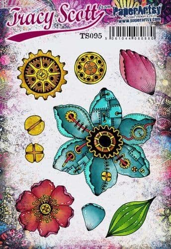 PaperArtsy - Rubber Stamps - E³ Tracy Scott 095 (A5 set, trimmed, on EZ)