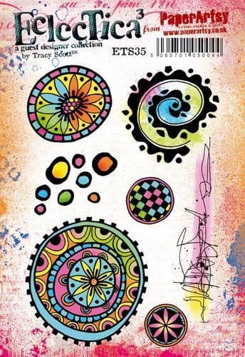 PaperArtsy - Rubber Stamps - E³ Tracy Scott 35 (A5 set, trimmed, on EZ)
