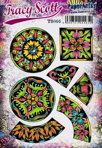 PaperArtsy - Rubber Stamps - E³ Tracy Scott 66 (A5 set, trimmed, on EZ)