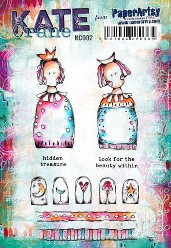 PaperArtsy - Rubber Stamps - Kate Crane #002