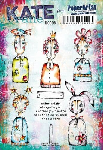 PaperArtsy - Rubber Stamps - Kate Crane #006