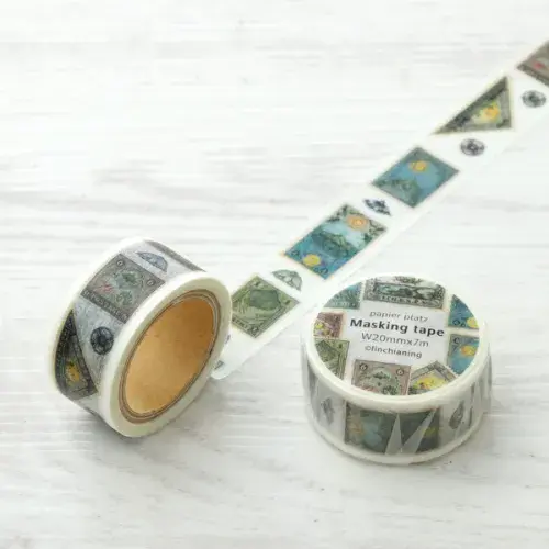Papier Platz - Washi Tape - Lin Chia Ning - Antique Postage Stamp