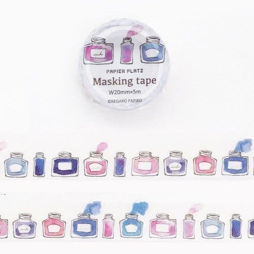 Papier Platz - Washi Tape - Regaro Papiro - Ink Bottle
