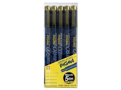 Pigma Micron - Blue Barrel - 5pk