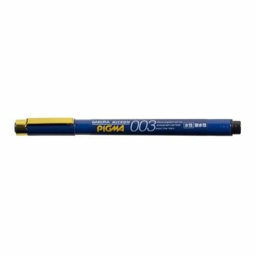 Pigma Micron - Blue Barrel - Black 003