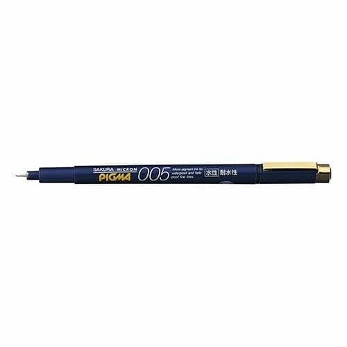 Pigma Micron - Blue Barrel - Black 005