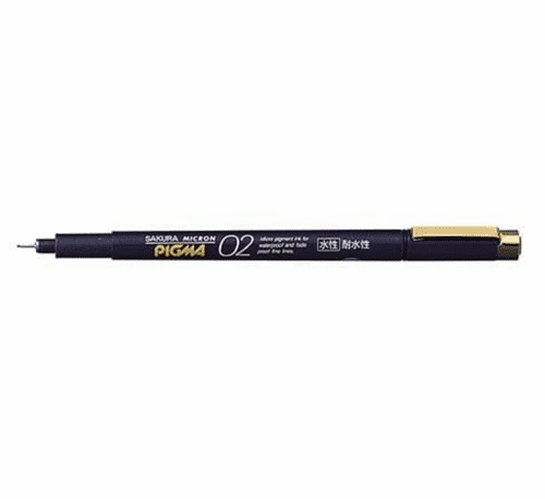 Pigma Micron - Blue Barrel - Black 02