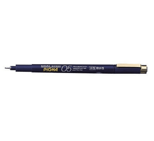 Pigma Micron - Blue Barrel - Black 05