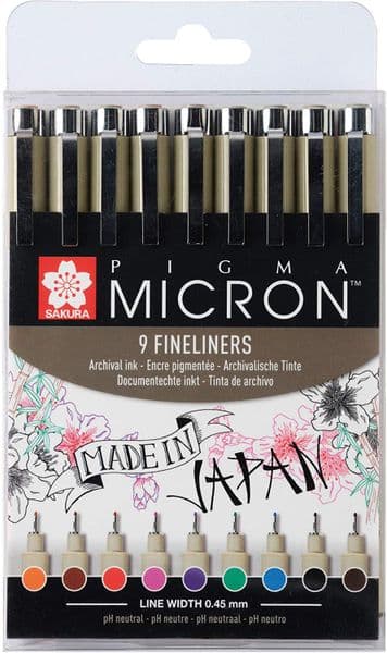 Pigma Micron Coloured - Set 9
