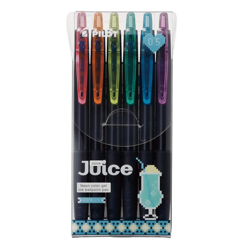 Pilot - Juice 0.5mm Pen - Neon Colours - Neon Set
