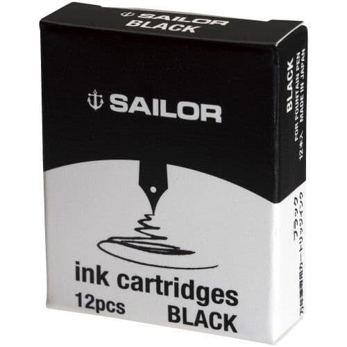 Sailor - Dye Ink Cartridges (12pk) - Black