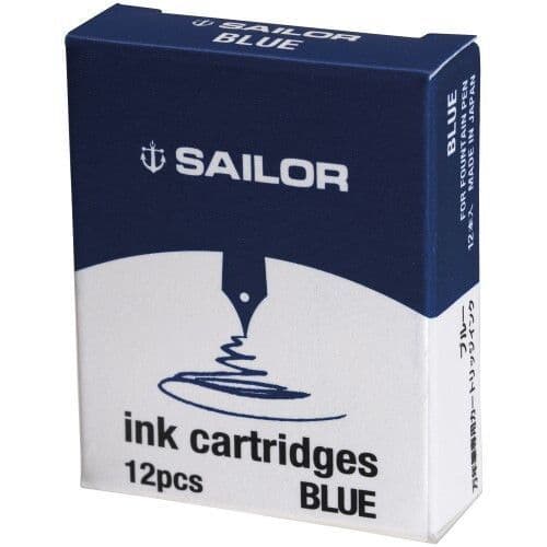Sailor - Dye Ink Cartridges (12pk) - Blue