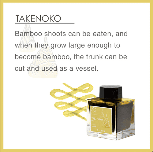 Sailor - Manyo Fountain Pen Ink 50ml - Takenoko Limited Edition