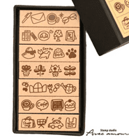 Sanby - 7pc Mini Border Stamp Set - Favourite Time