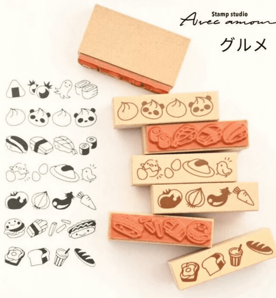Sanby - 7pc Mini Border Stamp Set - Gourmet