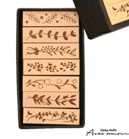 Sanby - 7pc Mini Border Stamp Set - Leaf