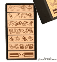 Sanby - 7pc Mini Border Stamp Set - Stationery