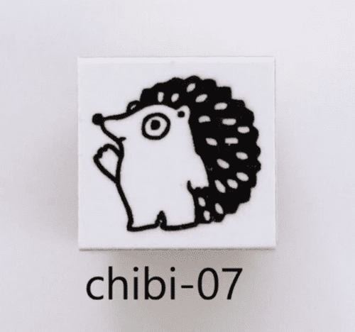 Sanby - Rubber Stamp - Sanby X Yumi Kitagishi - Mini Chibi - Hedgehog