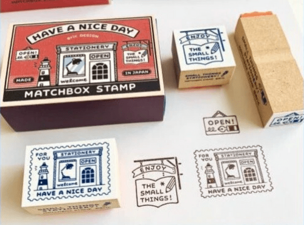 Sanby - Rubber Stamps - Eric Small Things - Matchbox - Have a nice Day