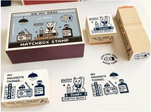 Sanby - Rubber Stamps - Eric Small Things - Matchbox - On my Desk