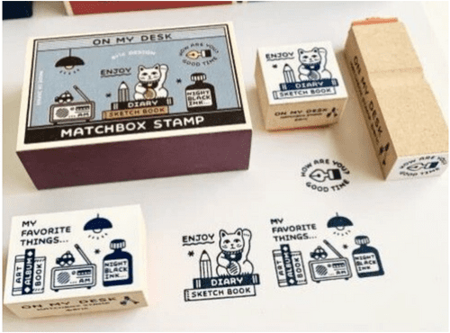 Sanby - Rubber Stamps - Eric Small Things - Matchbox - On my Desk
