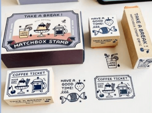 Sanby - Rubber Stamps - Eric Small Things - Matchbox - Take a Break