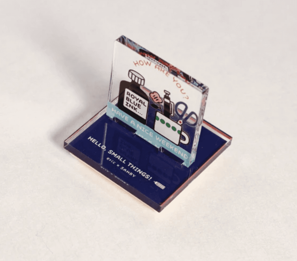 Sanby Stamps - Acrylic Stand Stamp - ERIC small things - Ink