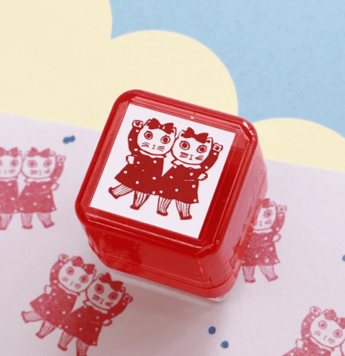 Sanby Stamps - Self Inking Stamp - Yumi Kitsagishi - Duo