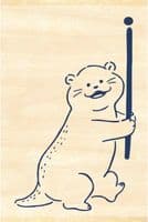 Sanby Stamps - Wood Mounted Rubber Stamp - Aibo Otter TSW118