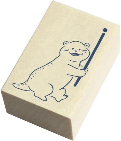 Sanby Stamps - Wood Mounted Rubber Stamp - Aibo Otter TSW118