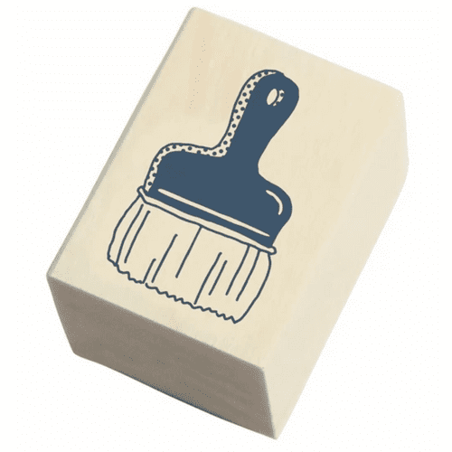 Sanby Stamps - Wood Mounted Rubber Stamp - Brush TSW094