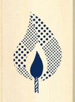 Sanby Stamps - Wood Mounted Rubber Stamp - Candle TSW184
