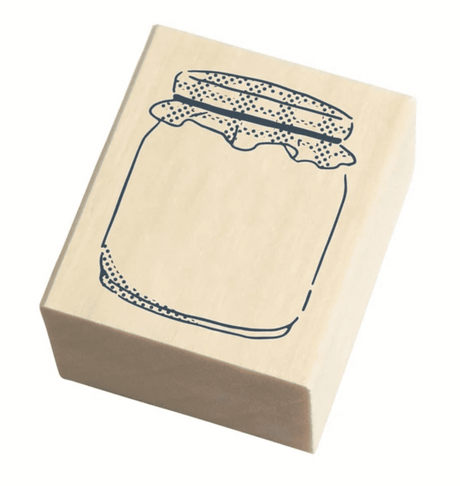 Sanby Stamps - Wood Mounted Rubber Stamp - Jam Jar TSW119