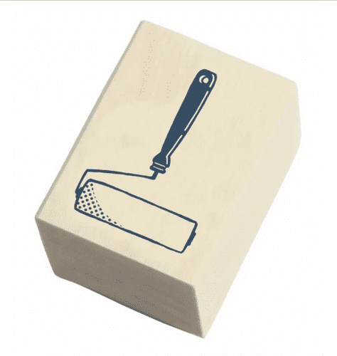 Sanby Stamps - Wood Mounted Rubber Stamp - Roller TSW102