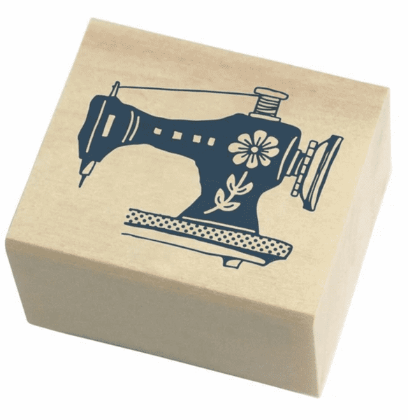 Sanby Stamps - Wood Mounted Rubber Stamp - Sewing MacineTSW101